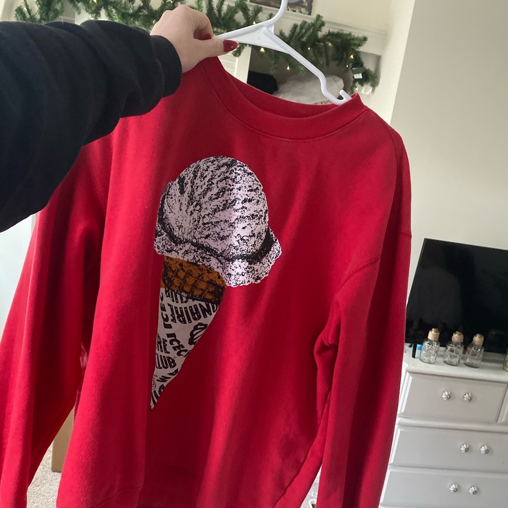 billionaire boys club red ice cream hoodie